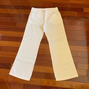 100% Linen white pants